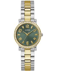 Guess - Analog Two-tone Stainless Steel Watch - Lyst