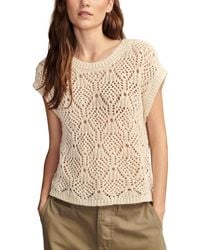 Lucky Brand - Cotton Crochet Sweater Vest - Lyst