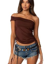Edikted - Yafa Asymmetric Off Shoulder Top - Lyst
