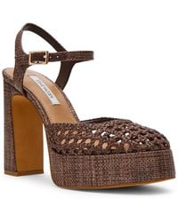 Steve Madden - Lexie Woven Adjustable Strap Platform Sandals - Lyst