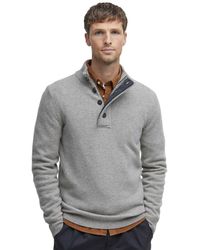 Barbour - Patch Half Zip Wool Sweater - Lyst