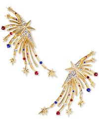 Kendra Scott - 14k Gold-plated Pave & Multicolor Nano Gem Firework Drop Earrings - Lyst