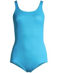 Lands' End - Mastectomy Scoop Neck Soft Cup Tugless Sporty One Piece Swimsuit - Lyst