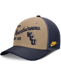 Nike - And Beige/navy West Virginia Mountaineers Legacy Rise Trucker Adjustable Hat - Lyst