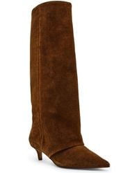 Steve Madden - Luca Wide-calf Slouchy Kitten-heel Dress Boots - Lyst