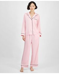 INC International Concepts - 2-pc. Piped-trim Satin Pajamas Set - Lyst