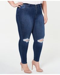 Celebrity Pink - Trendy Plus Size High-rise Distressed Skinny Ankle Jeans - Lyst