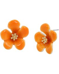 Betsey Johnson - Enamel Tropical Flower Stud Earrings - Lyst