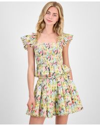 En Saison - Cairo Cotton Smocked Floral Top - Lyst