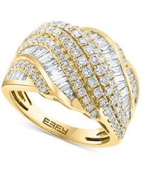 Effy - Effy Diamond Baguette & Round Diagonal Multirow Ring (1-5/8 Ct. T.w. - Lyst