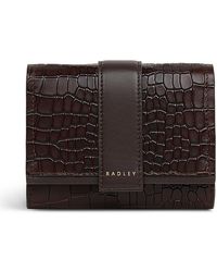Radley - Sloane Mews Faux Croc Mini Flap Over Wallet - Lyst