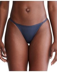 Calvin Klein - Ideal Stretch Micro String Thong Underwear Qd5115 - Lyst