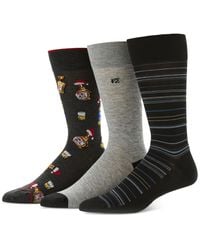 Perry Ellis - 3pk. Mixed Patterned Socks - Lyst