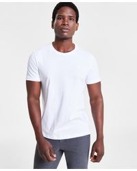 Calvin Klein - Smooth Cotton Solid Crewneck T-shirt - Lyst