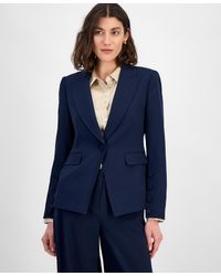 Tahari - Petite Peak Lapel One Button Blazer - Lyst