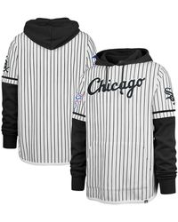'47 - 47 Brand Chicago Sox Pinstripe Double Header Pullover Hoodie - Lyst