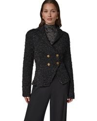Donna Karan - Double-breasted Shoulder-padded Blazer - Lyst