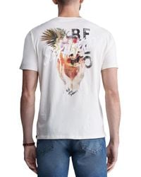 Buffalo David Bitton - Tumuch Classic-fit Tropical Skull Graphic T-shirt - Lyst