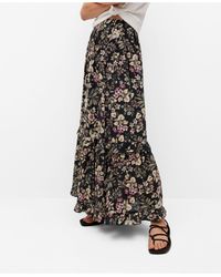 mango red maxi skirt