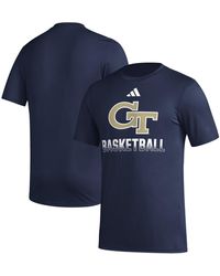 adidas - Georgia Tech Yellow Jackets Fadeaway Basketball Pregame Aeroready T-shirt - Lyst