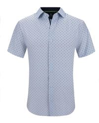 Tom Baine - Slim Fit Short Sleeve Performance Stretch Button Down Dress Shirt - Lyst