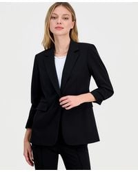 BarIII - Crepe One-button Scrunched-sleeve Jacket - Lyst