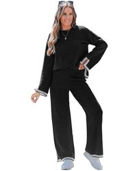 CUPSHE - Contrast Trim Knit Lounge Set - Lyst