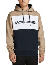 2XL Jack & Jones Mens Pullover Hoodie Hooded Sweatshirt Logo Print Jumper S