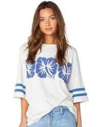 Roxy - Game Day Tee Oversized Graphic Floral T-shirt - Lyst