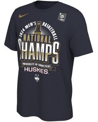 Nike - Navy Uconn Huskies 2024 Ncaa Basketball National Champions Locker Room T-shirt - Lyst
