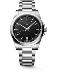 Longines - Conquest Stainless Steel Strap Watch 41mm - Lyst