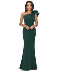 Betsy & Adam - One-shoulder Scuba Crepe Gown - Lyst