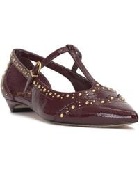 Vince Camuto - Valkie Studded T-strap Micro-heel Mary-jane Flats - Lyst