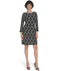 Tommy Hilfiger - Pleat Cuff Lacross Argyl Dress - Lyst
