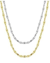 And Now This - Now This Mirror Link Chains In Gold Or Plate In 18 Or 24 - Lyst