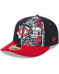 KTZ - Navy/red Minnesota Twins 2025 Mlb Diamond Hero Edition Low Profile 59fifty Fitted Hat - Lyst