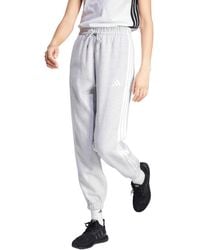 adidas - Essentials 3-stripes Pull On Fleece Loose Pants - Lyst