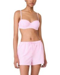Kate Spade - Kate Spade Striped Bikini Top Cover Up Shorts - Lyst