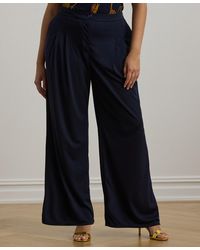 Ralph Lauren - Plus Size Stretch Jersey Wide-leg Pants - Lyst