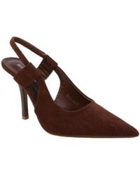 BERNESS - Euphemie Microfiber Suede Slingback Pumps - Lyst