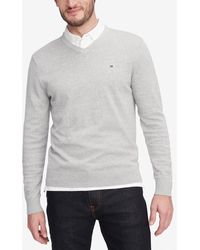 Tommy Hilfiger - Essential Solid V-neck Sweater - Lyst