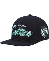 Mitchell & Ness - Boston Celtics Hardwood Classics Script 2.0 Snapback Hat - Lyst