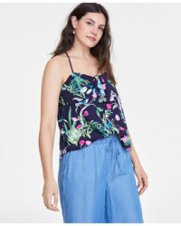 On 34th - Printed Knot-front Tank - Lyst