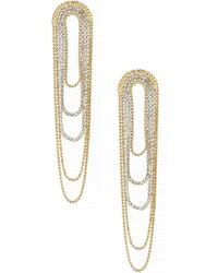 Ettika - Crystal And Looped Chain Earrings - Lyst