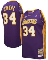 Mitchell & Ness - Shaquille O'neal Los Angeles Lakers 2000 Nba All-star Game Authentic Jersey - Lyst