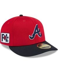 KTZ - Red/navy Atlanta Braves 2025 Spring Training Low Profile 59fifty Fitted Hat - Lyst