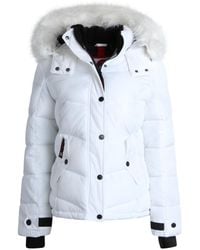 canada weather gear - Faux Fur Trim Insulated Puffer Jacket - Lyst