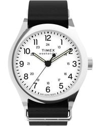 Timex - Quartz Analog Leather Watch - Lyst