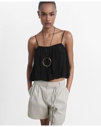 Mango - Balloon Crop Top - Lyst