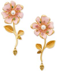 Kate Spade - Gold-tone Bloom In Color Linear Earrings - Lyst